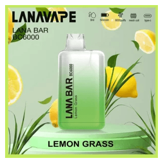 LANA拉娜電子煙一次性拋棄式|Lana Bar BC6000 Puffs|檸檬草